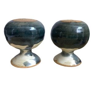 Artisan Crafted Swirl Hand Thrown Stoneware Ceramic Pottery Cork Stopper